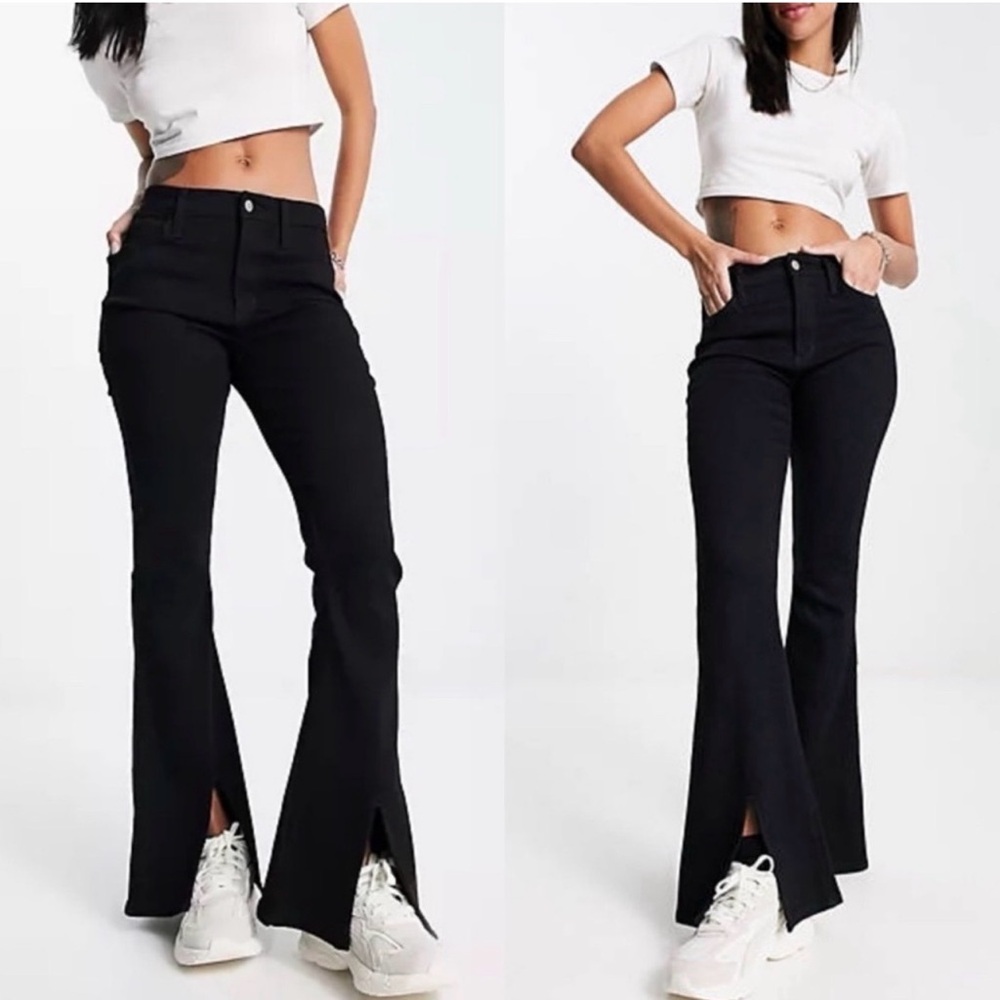 Hollister Women's Black High-Rise Flare Jeans. Size 0
